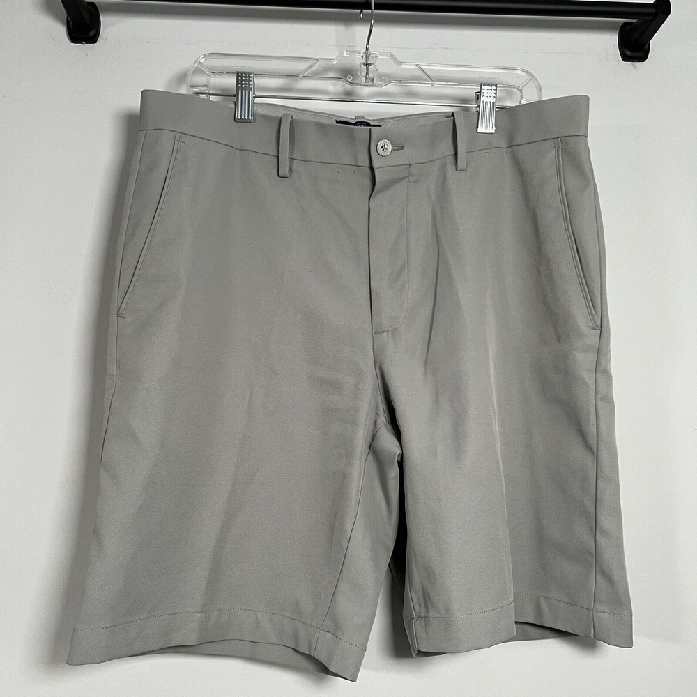 Jack Nicklaus Mens Golf‎ Shorts Size 34 Classic Flat Front Wicking Heather Grey